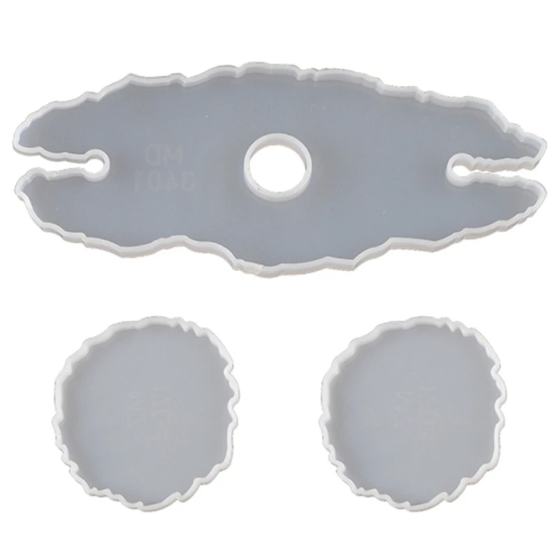 

3Pcs/Set Irregular Red Wine Rack Silicone Mold Set Cup Pad DIY Crystal Mold for Art Resin Mould