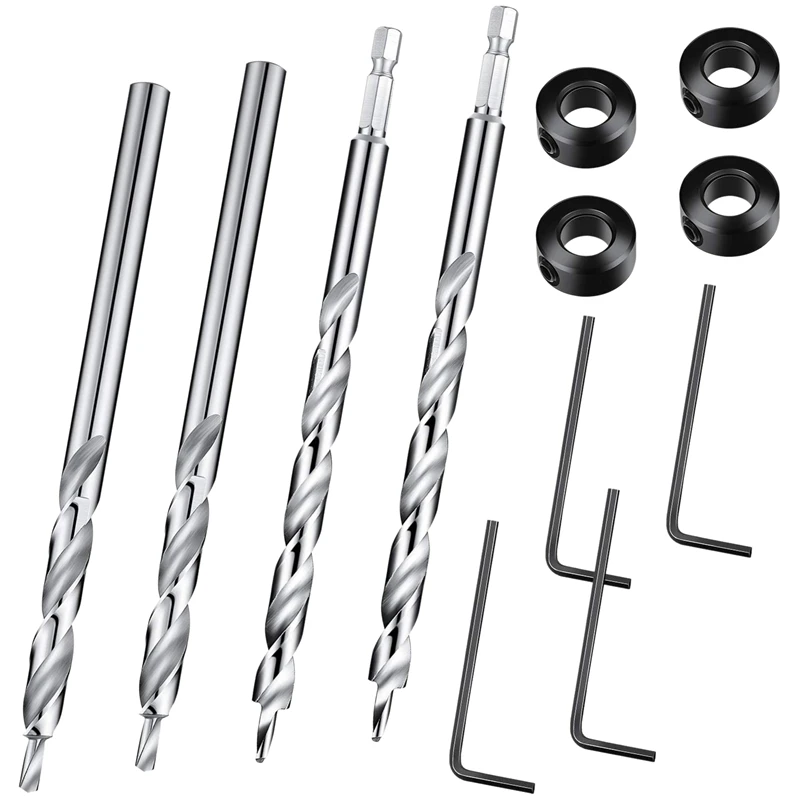 

Twist Drill Bit Hexagonal Shank, Round Shank, with Adjustable Depth Stop Ring, for Inclined Hole Tool Fixture Kit