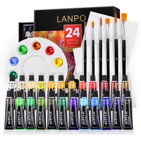 1224 colors 12ml acrylic paint set color paint for fabric clothing nail glass drawing painting for kids waterproof art supplies