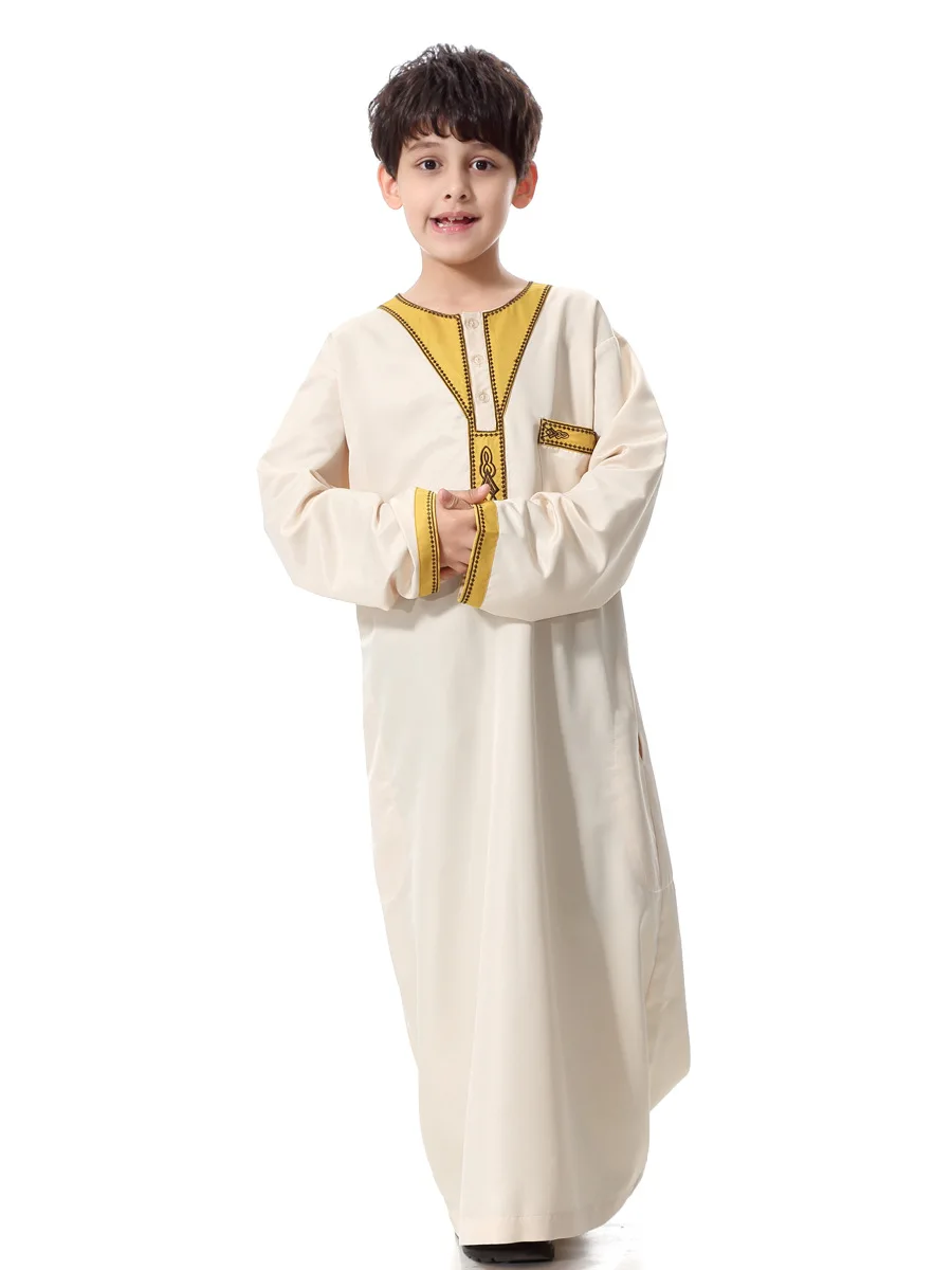 Турецкое мусульманское детское кимоно Abaya Jubba tobe для мальчиков Thawb Caftan длинные