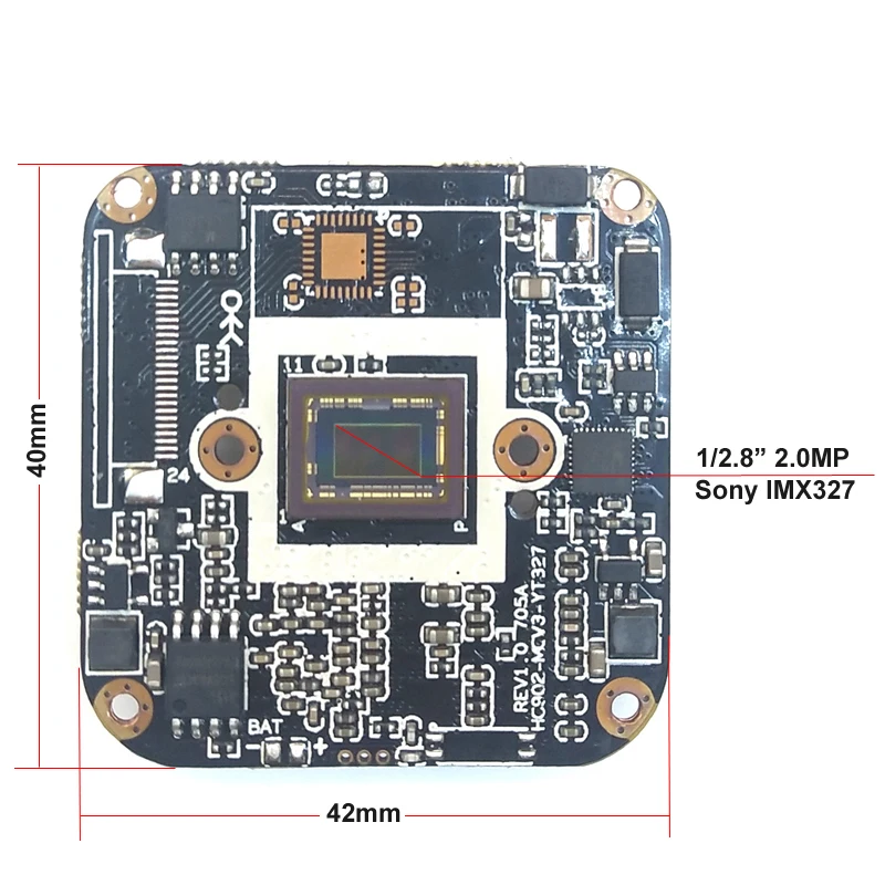 CCDCAM 1080P в режиме реального времени HD 2MP ip-камера 1/2. " CMOS IMX327+ Hisilicon 3516CV300 2 мегапикселя CCTV камера модуль Плата