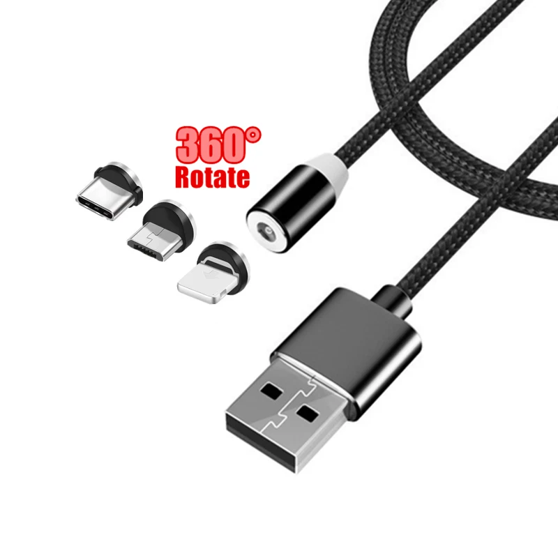 1 м 2 м длинный Магнитный кабель USB C Micro USB светодиодный Usb кабель для зарядки для iPhone 8X11 Pro samsung S8 S9 A8 A80 A50 A5 A7
