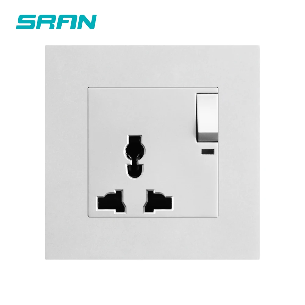 SRAN универсальная 3 контактная многофункциональная настенная розетка с