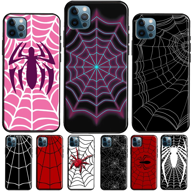 Чехол Spider Web для iPhone 12 mini 11 Pro Max XR X XS 6S 7 8 Plus SE 2020|Бамперы| |