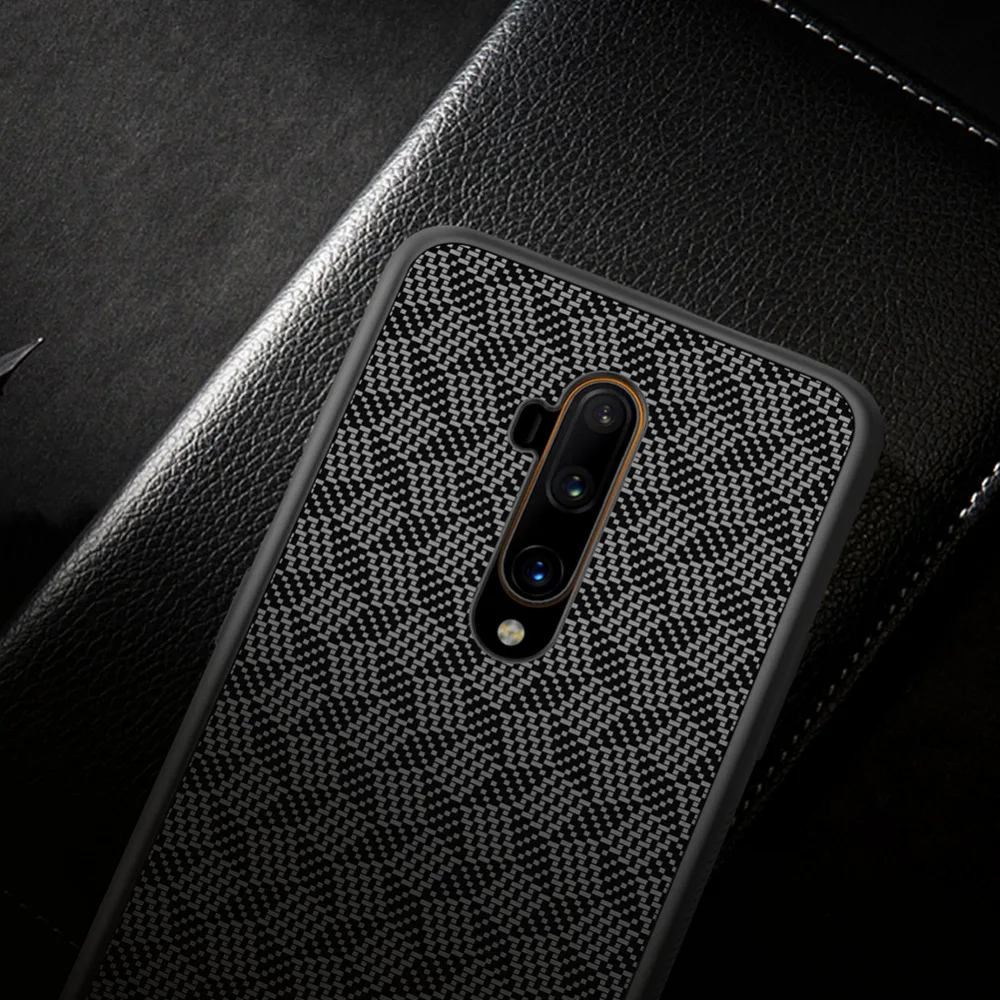 Для Oneplus 7T Pro задняя крышка чехол NILLKIN клетчатый синтетический карбоновый чехол для телефона бампер чехол для Oneplus 7T Pro