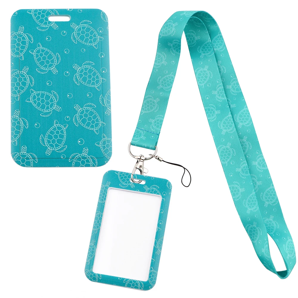 

YQ476 Marine Tortoise Lanyard ID Campus Card Badge Holder Neck Strap for Mobile Phone Keychain Keys Holder DIY Hang Rope Lariat