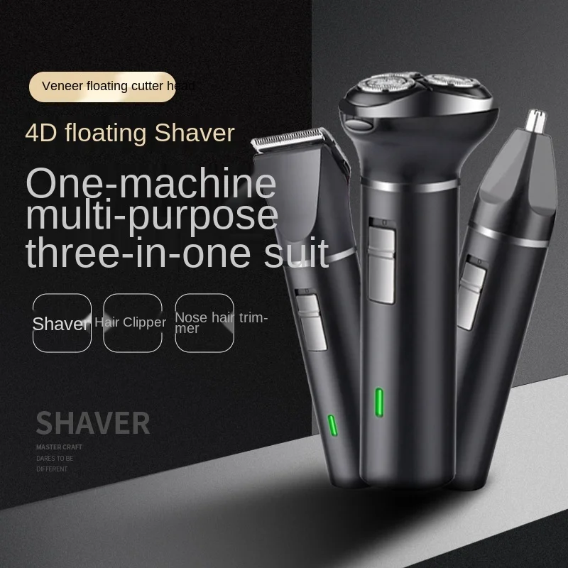 

Men's 3 In1 Electric Shaver Clipper Beard Trimmer For Men Machine Shaving Barbeador Washed Household Barber Razor Hair Clipper