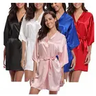 4XL. Женское атласное свадебное кимоно, халат невесты, одежда для сна, халат подружки невесты, Пижама, халат, ночная рубашка, спа, свадебные халаты, Халат