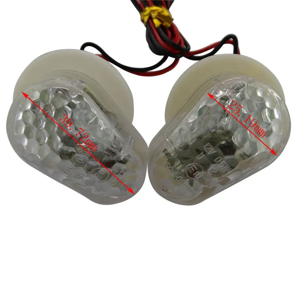 

White Flush Mount LED Turn Signals Lights Indicator For Yamaha YZF R1 R6 R6s
