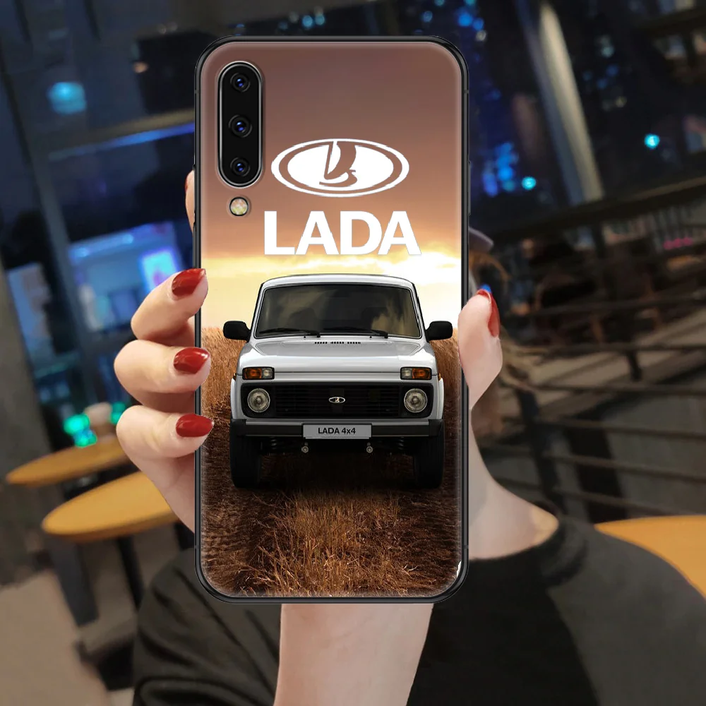 

Car Logo Lada Phone case For Samsung Galaxy A 3 5 7 8 10 20 21 30 40 50 51 70 71 E S 2016 2018 4G black silicone bumper painting