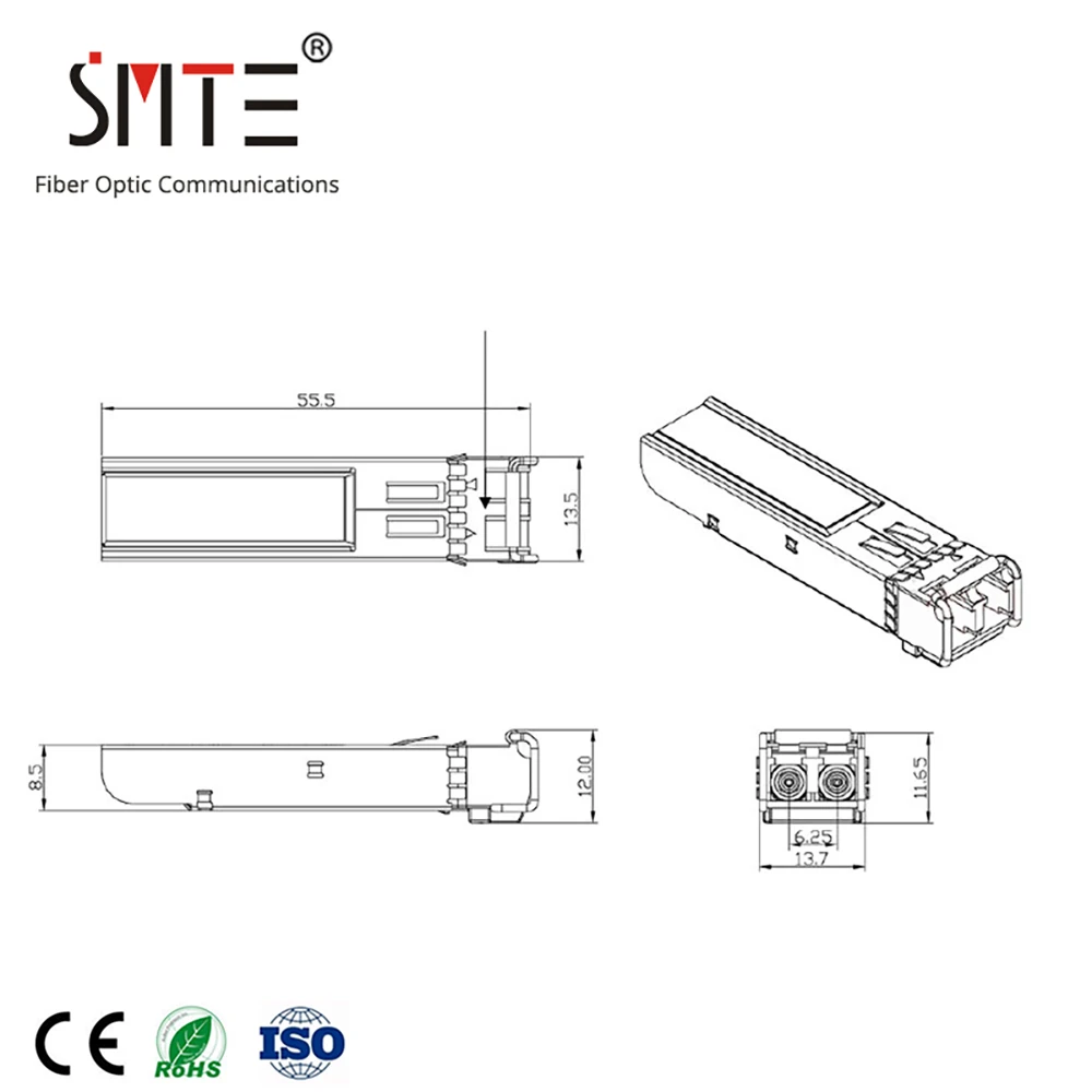 

Compatible with Aruba Networks SFP-ZX 1000BASE-ZX 1550nm 80km DDM Transceiver module SFP