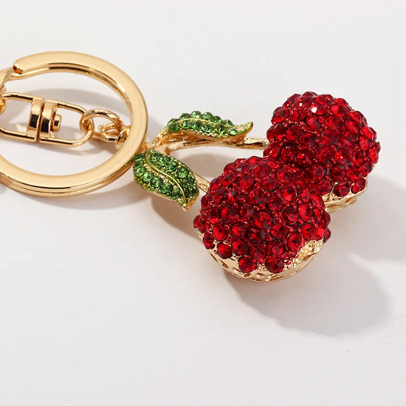 Новинка 2021 брелок вишневая бабочка с блестящим кристаллом милыми красными и