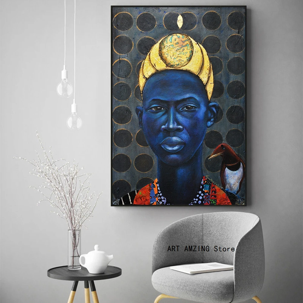 Граффити на холсте настенная живопись принт африканских черных женщин