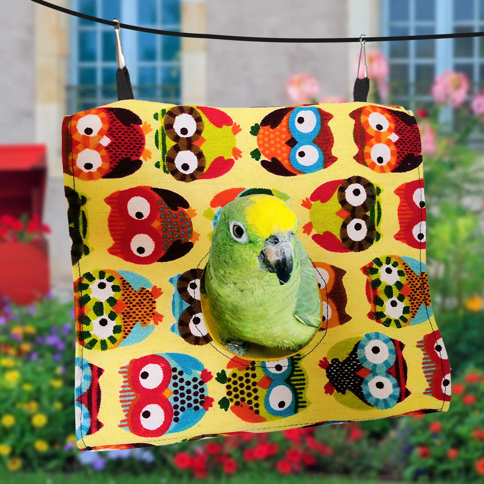 Bird Hammock Easy To Install Canvas Flannel Parrot Hanging Tent Bed Washable Winter Warm Nest House For Small Enjoyable | Дом и сад