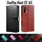 Кожаный чехол с откидной крышкой для OnePlus Nord CE чехол Etui чехол-портмоне с функцией подставки Funda книжка для One Plus Nord CE 5G чехол магнитных карт для телефона Hoesje