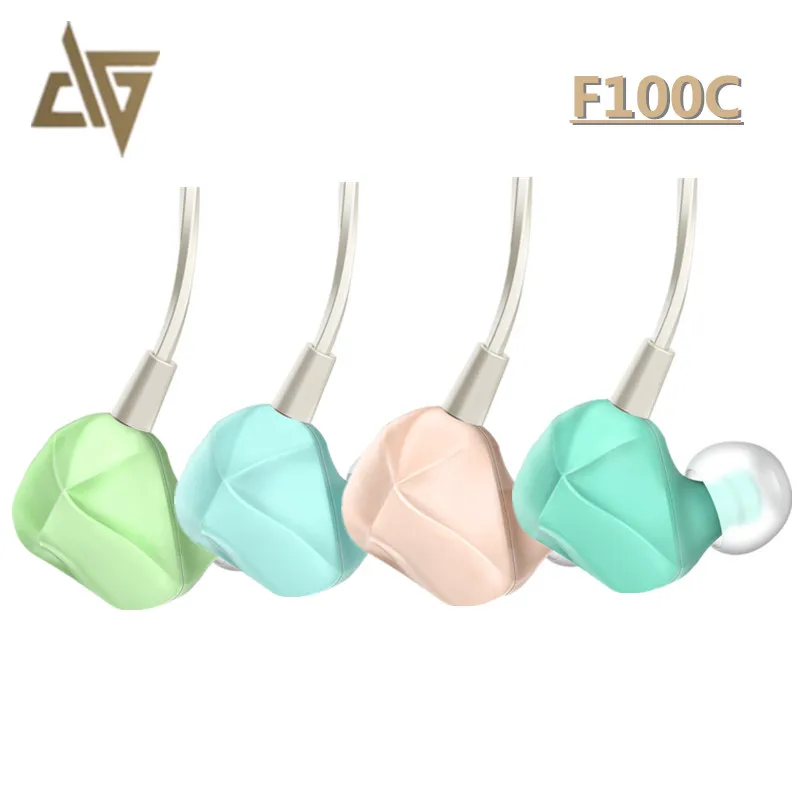 Наушники AUGLAMOUR F100C Graphene Dynamic HiFi Music Monitor DJ Sports In Ear T100 RT3 T200 F300 PRO T2 P1 ZST ES4|Наушники и