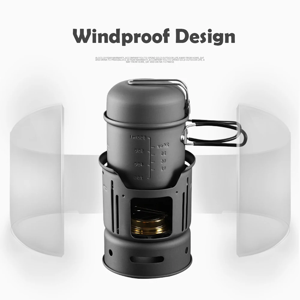 ALOCS CW C05 Открытый Кемпинг Портативный Кухонные принадлежности Набор Пеший Туризм