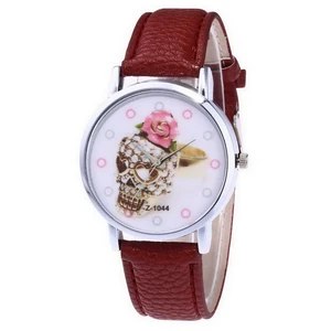 Женские наручные кварцевые часы с ремешком из ПУ кожи