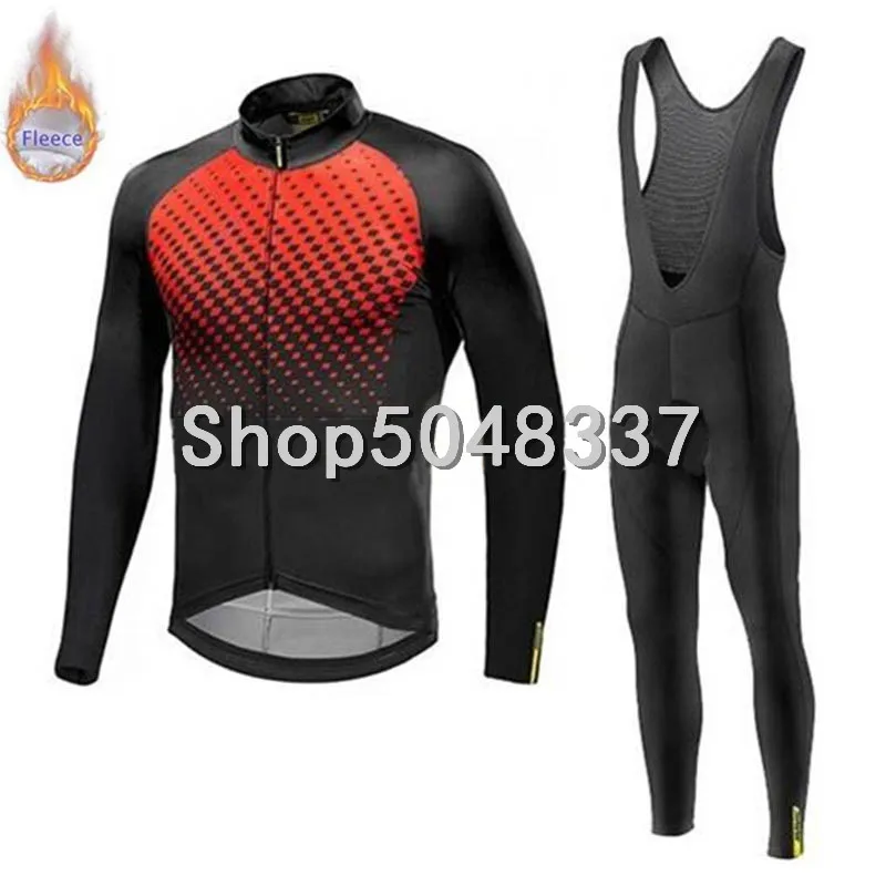 2019 новая зимняя теплая флисовая одежда из Джерси для горного велоспорта MAVIC Pro Team