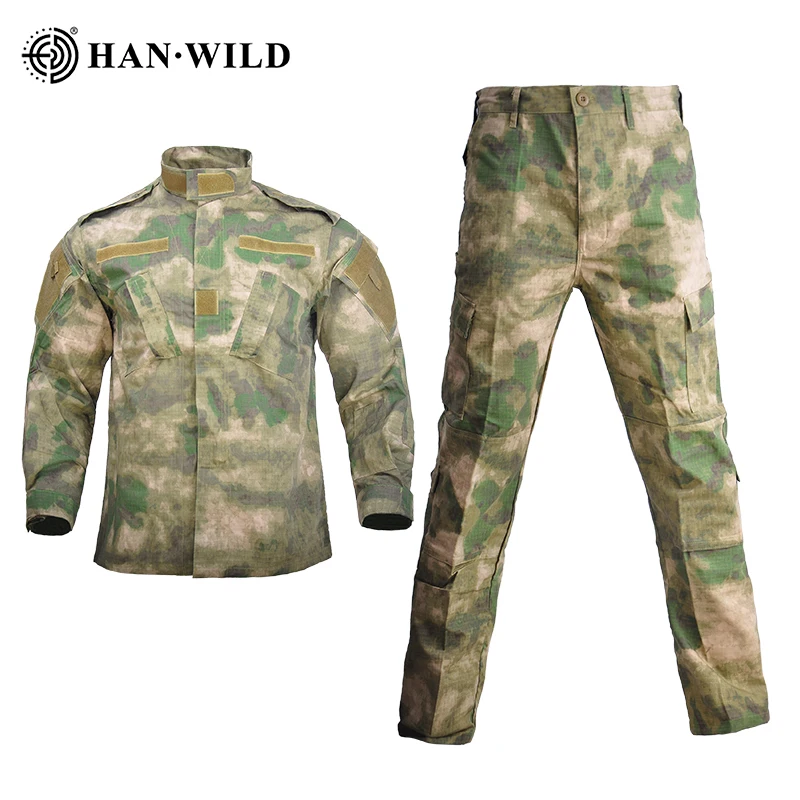 HAN WILD Army Military Uniform Tactical Suit ACU Forces Combat Shirt Coat&ampPant Trainning Sets Camouflage Militar Soldier Clothes |