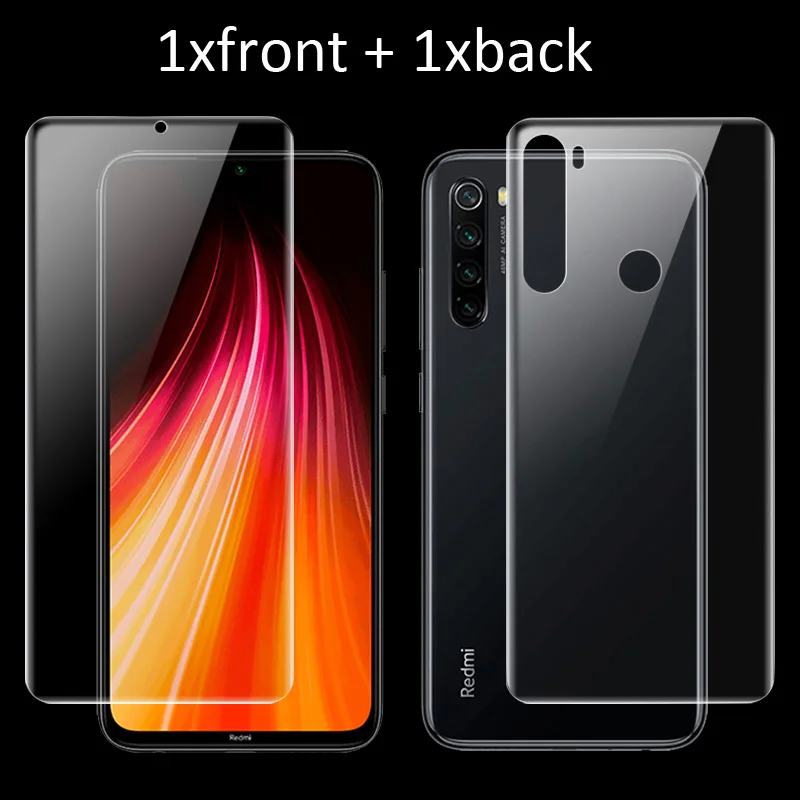 Imak Гидрогелевая пленка для Xiaomi Redmi Note 8 7 Pro задняя Передняя Задняя Защитная Прозрачная Олеофобная пленка - Цвет: clear 1 front 1back