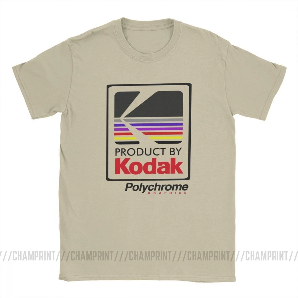 Хаки Kodak Полихромная бомбардировщик Awesome Футболка мужская короткий рукав топы Классическая футболка хлопок Crewneck футболки - Цвет: Хаки