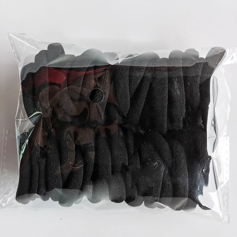 

Wholesale 50 Pcs Hair Bands Scrunchies Ponytail Holders Rubber Band Ties Gum Elastic For Women White Black Colorful