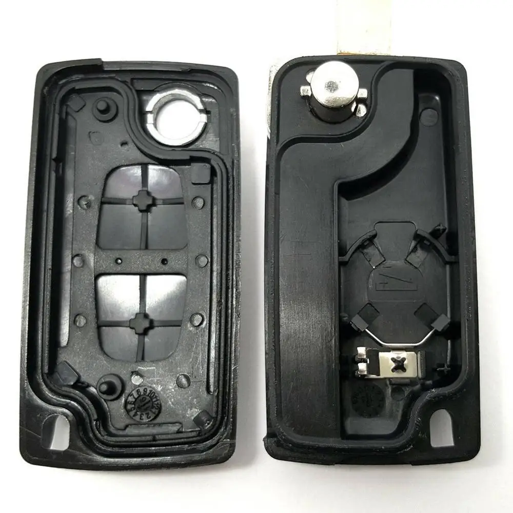 2 кнопки складной Корпус ключи Защитный чехол для Peugeot 207 307 407 308 модификация