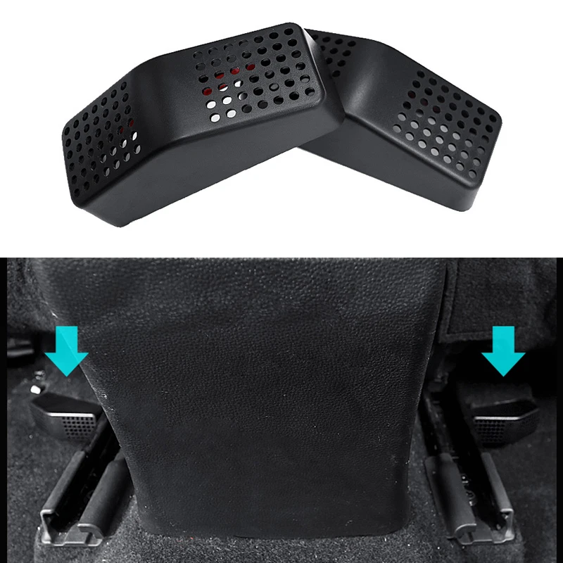 

2PCS Car Rear Seat Air Vent Outlet Protective Cover Decorative Frame for Toyota Corolla 12th 2018-2021 E210 Car Accessories