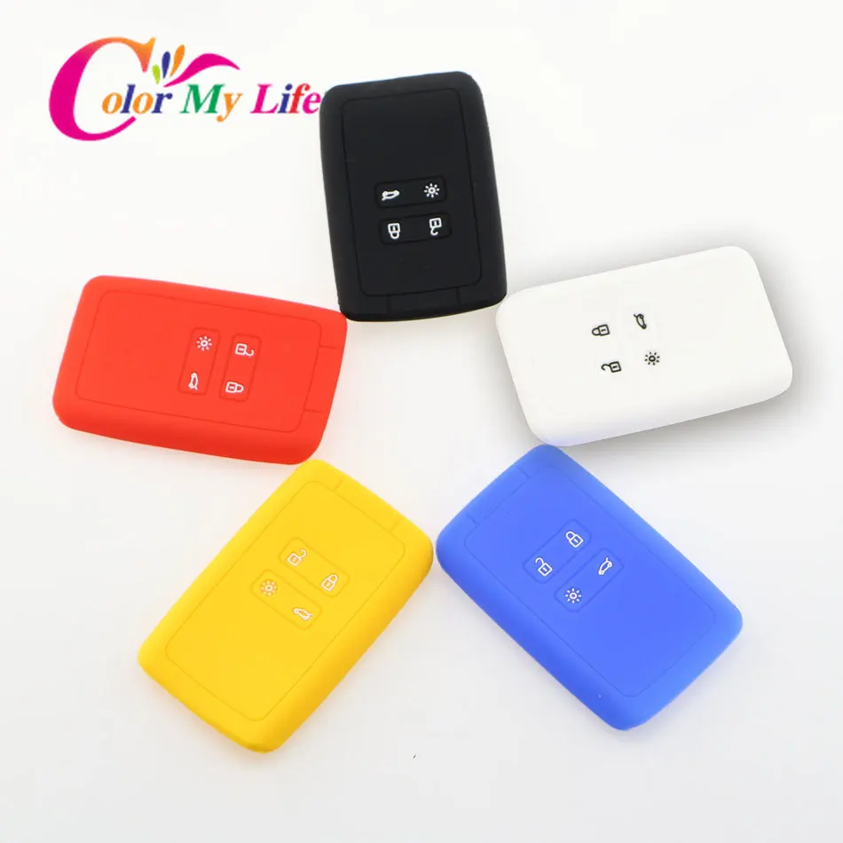 1 Piece Silicone Car Key Case Protection Cover Set for Renault Koleos Kadjar 2016 - 2020 Remote Holder Protector Accessories | Автомобили