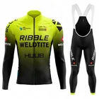 Весна 2021, комплект велосипедной одежды HUUB из Джерси с длинным рукавом, одежда для горного велосипеда, Мужская термальная флисовая велосипедная одежда, одежда для велоспорта
