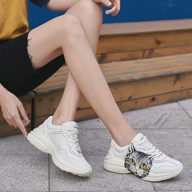 

Mr Co Creepers Platform Shoes Designer High Quality Large Size Sneakers Muffin Thick Sole Elevator Wedge Trainers White Women