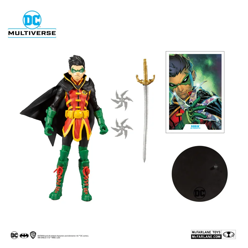 

Bandai D-C Comics Figures Robin Action Figure Toys Dolls Cartoon Batmans Rebirth Model Toy Collections Ornament Kids Boys Gift