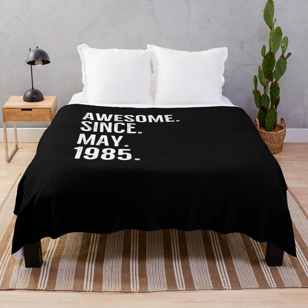 

Awesome Since May 1985 Soft Warm Coral Fleece Plush Throw Blanket Rug Piece Sofa Bed Knee blankets Boys Girls