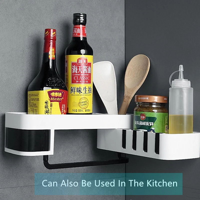 

Rotatable Shower Shelf Bathroom Shampoo Shower Shelf Holder Kitchen Storage Rack Organizer Wall Mounted Bathroom Accessories