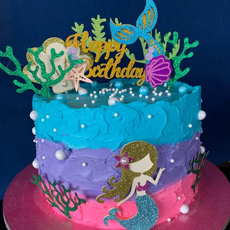 Топпер для торта русалка праздвечерние чное украшение 1-вечерние вечеринки