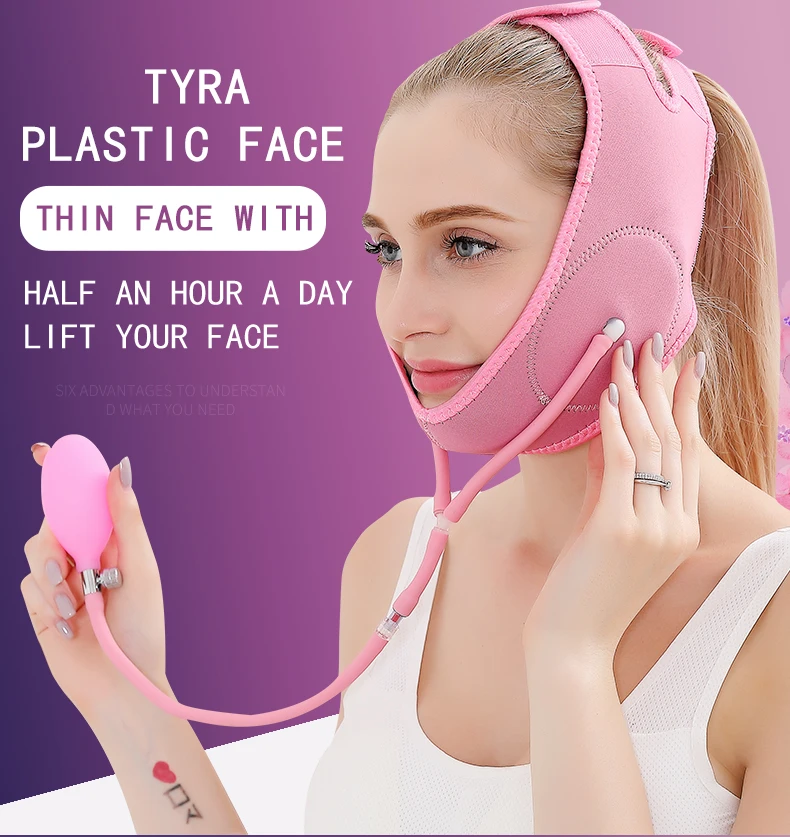 

Газовый подзаряжающий инструмент для подтяжки лица, Тонкая Повязка для лица, пояс для похудения, тонкий массажер для лица, двойной подбород...