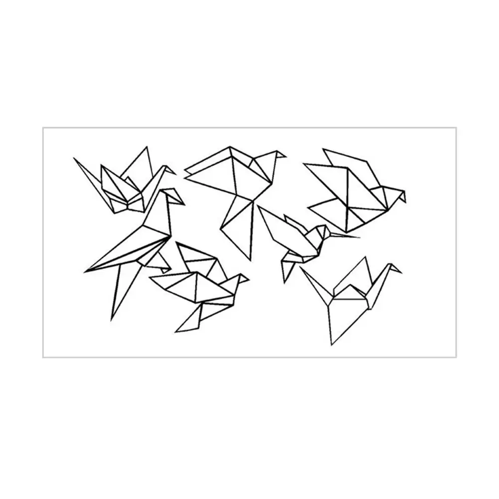 Новый оригами в виде птицы стикер на стену геометрический бумажный журавль