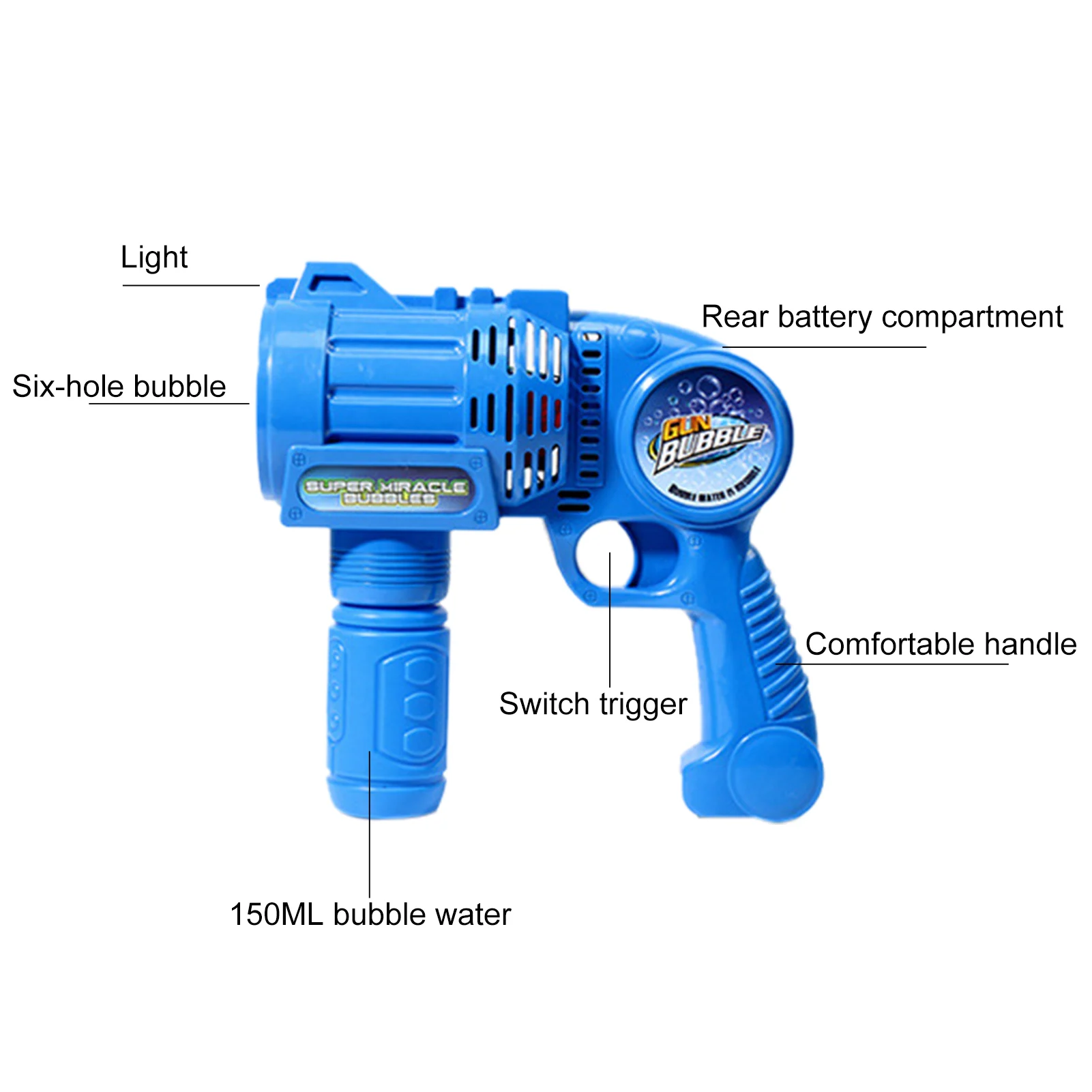 

Electric Bubble Gun Toy Bubble Machine With 6 Holes 2021 Cool Toys & Gift Bubble Maker For Kids Summer Outdoor Activities