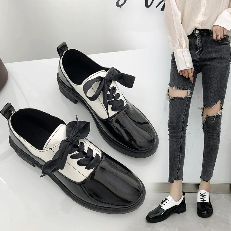 Обувь в ретро-стиле Женская обувь из искусственной кожи женская стильные женские