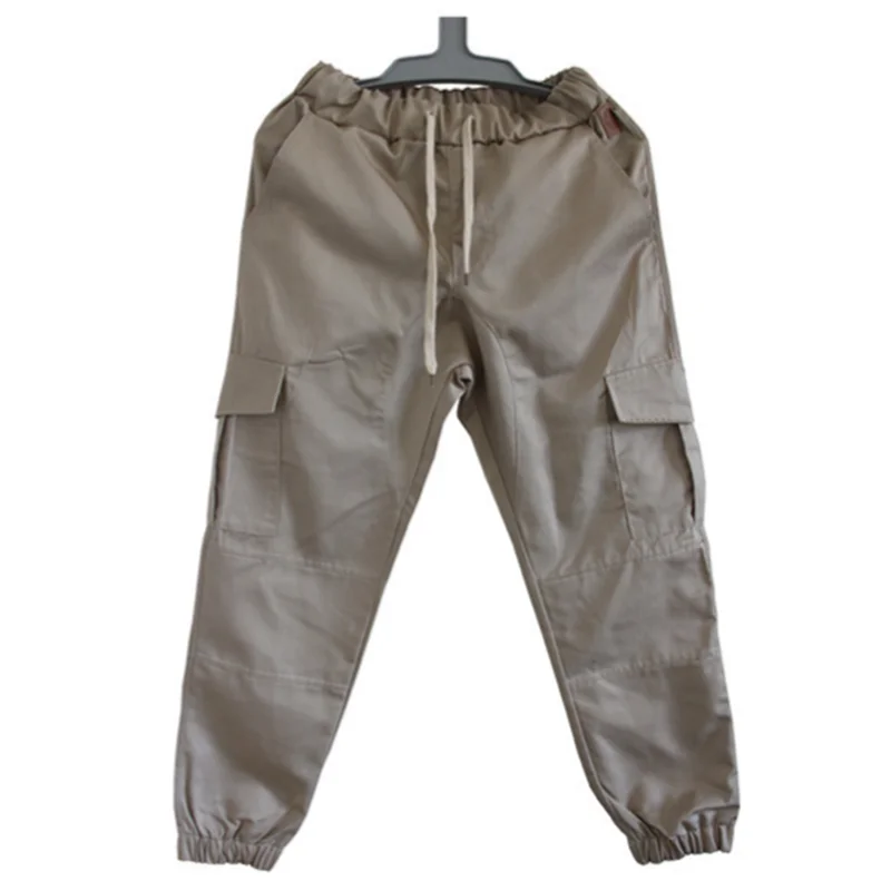 

Men Cargo Pants Pocket Drawstring Commuter 2021 New Solid Color Casual Male Fashion Fat Trousers Military Sweatpants Clothing