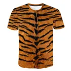 Совершенно новая футболка с волкомлеопардовым принтом Тигра футболка с животным 3D принтом Футболка В Стиле Хип-Хоп футболка крутая Одежда для мальчиков и девочек новые летние топы