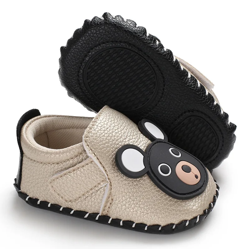 Обувь для новорожденных мальчиков и девочек мягкая ручной работы с резиновой