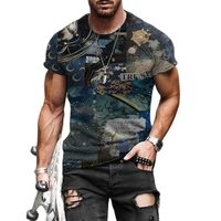 best selling large size mens short sleeved 3d printing t shirt basic fashion top casual o neck shirt pullover clothing