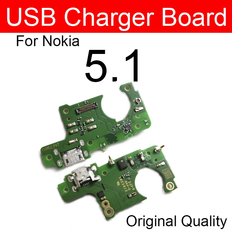 Плата для зарядки микрофона и USB для Nokia 1, 2, 2,1, 3, 3,1, 5, 5,1 Plus, X5, 2GEN, TA-1054, микрофонная зарядка, usb-разъем, запасная плата - Цвет: For NK 5.1 With IC