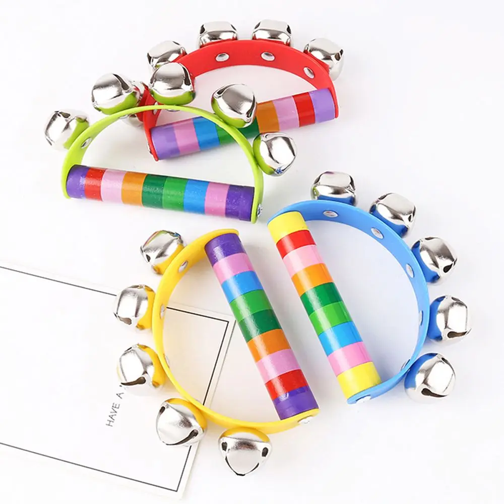 

Детские деревянные игрушки, палочки, 5 ячеек, Детские колокольчики, радужная ручная погремушка, погремушки для малышей, развивающая игрушка,...