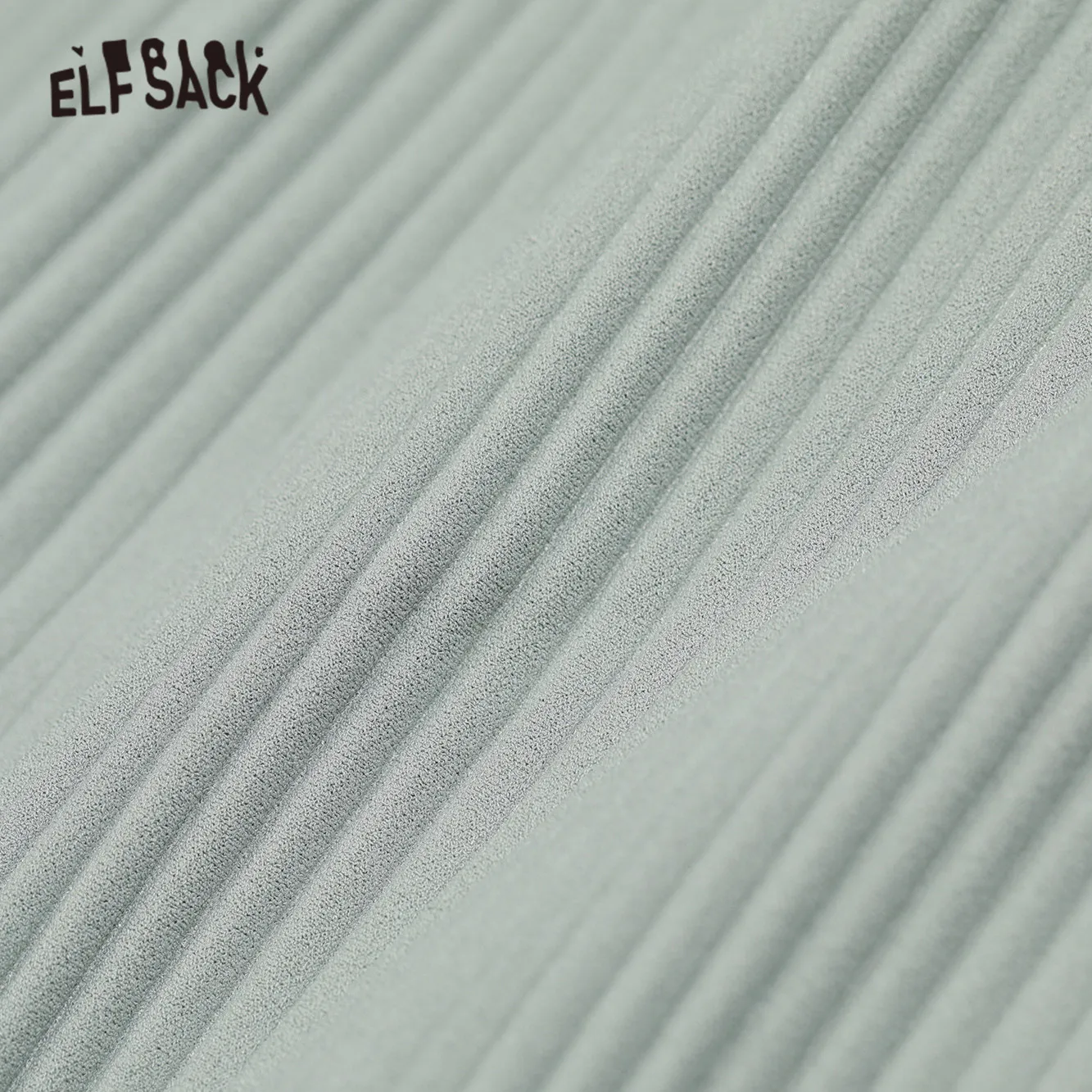 ELFSACK/зеленые однотонные яркие повседневные шаровары с эластичной резинкой на