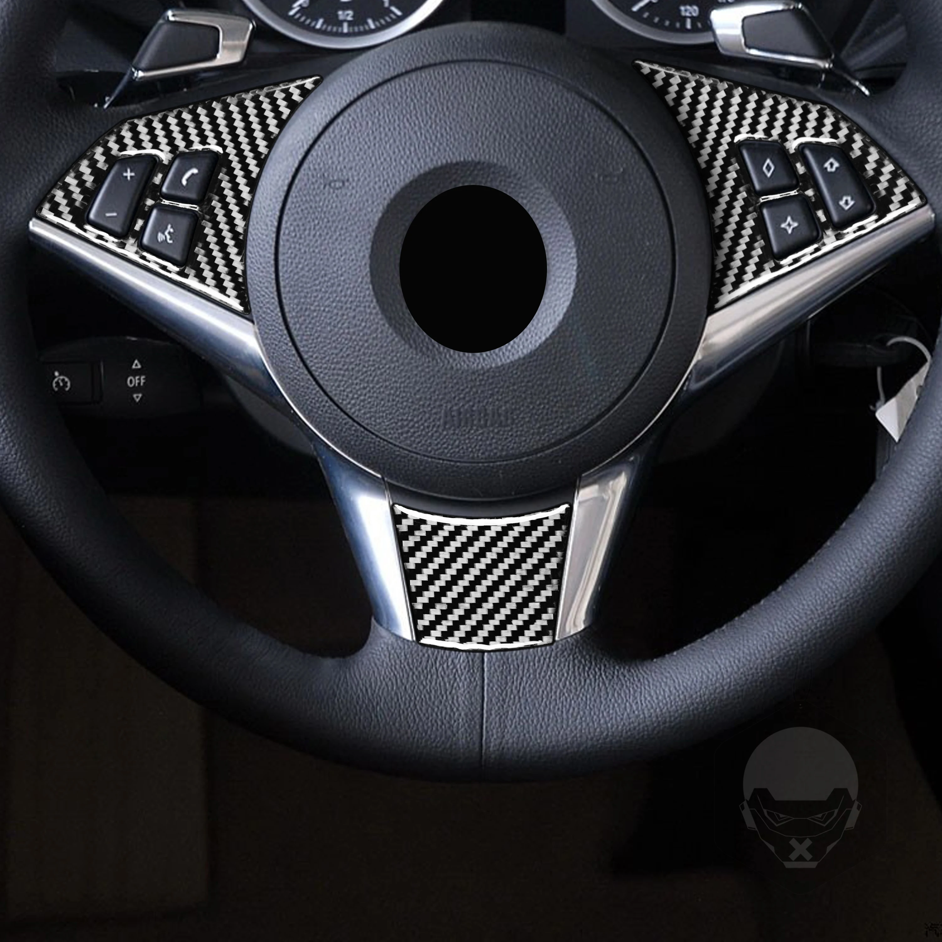 Наклейка на руль из углеродного волокна для BMW 6 серии M6 E63 E64 2004 2005 2006 2007 2008 2009
