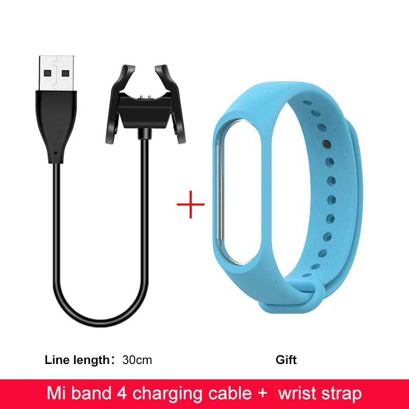Белый IONCT USB зарядное устройство для Xiaomi mi Band 4 зарядное устройство Сменный адаптер кабель зажим аксессуары mi Band 4 зарядная кабельная линия зарядка - Цвет: Белый