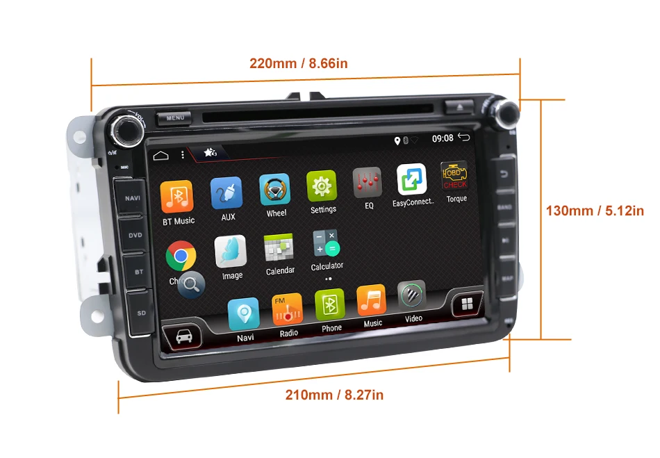 2DIN PX6 Android 10 0 Автомобильный мультимедийный DVD плеер для Volkswagen Skoda passat b6 golf 4 5 6 polo tiguan